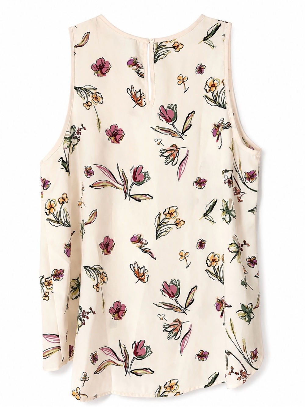 Stradivarius Beige Floral Sleeveless top - Picture 4 of 9